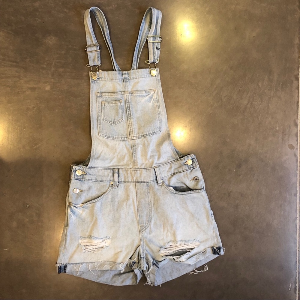 H&M Short Denim Overalls Shortalls